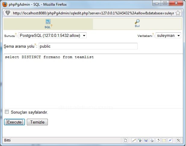 Postgresql DISTINCT ve DISTINCT ON kullanımı