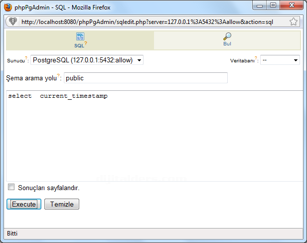 Postgressql Veri Tabanında Date-time
Fonksiyonları