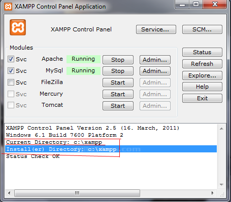 Xampp Kurulumu