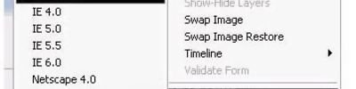 Deprecated Menüsü, Show Events For, Get More Behavior